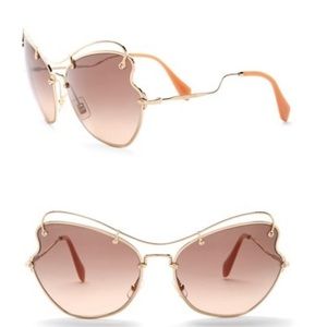 Miu Miu Women’s 65mm oversized Brow Bar SunGlasses